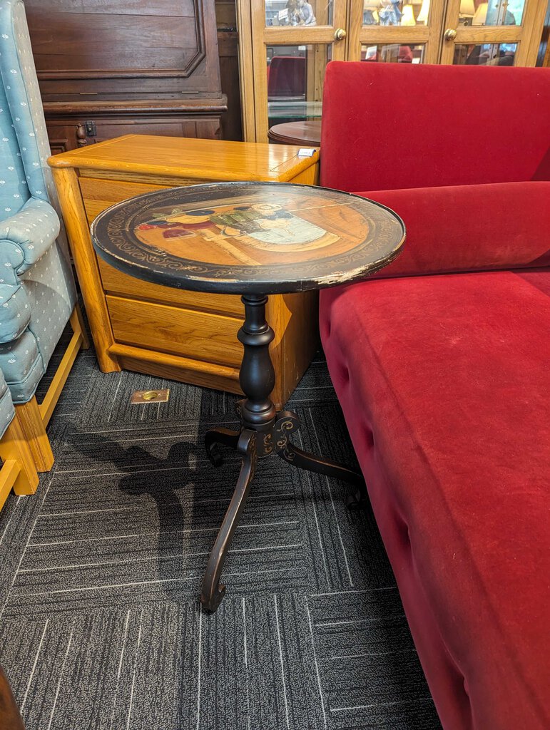 Paint Decorated Side Table