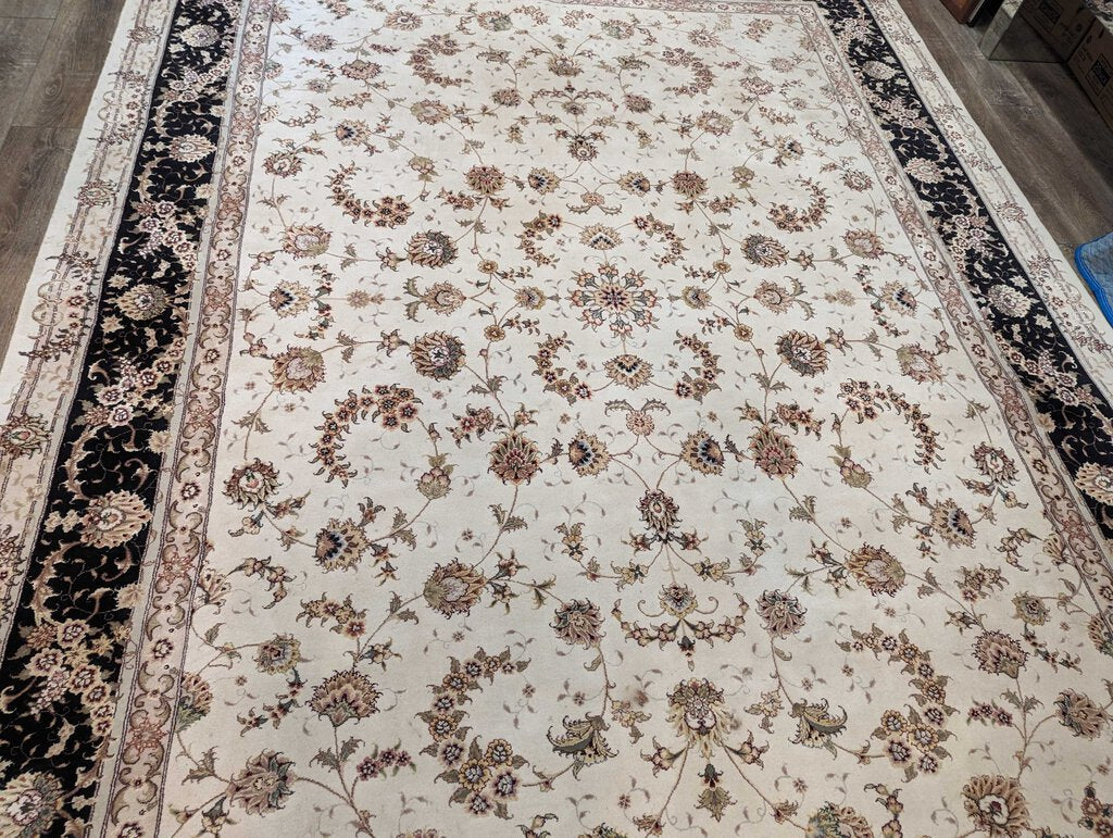 Hand Woven Wool Area Rug 109in x 155in