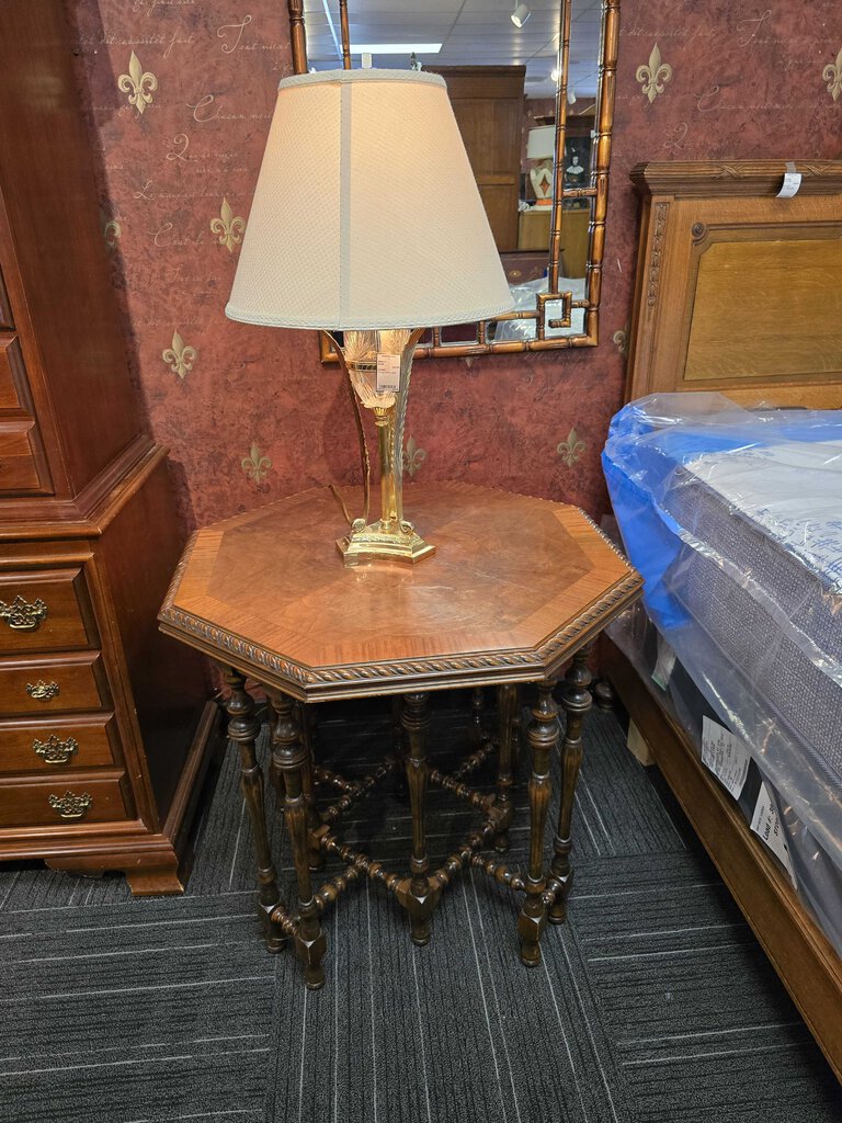 Antique Carved Lamp Table