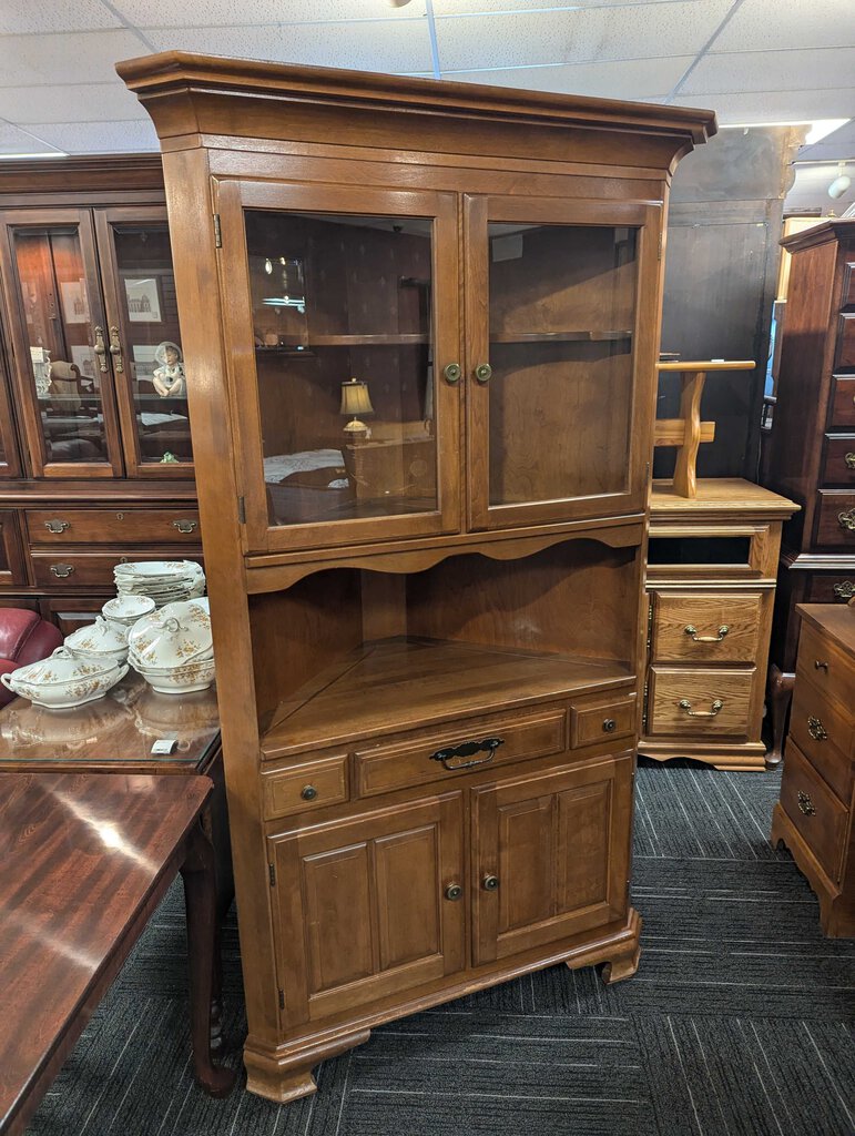 Maple corner cabinet