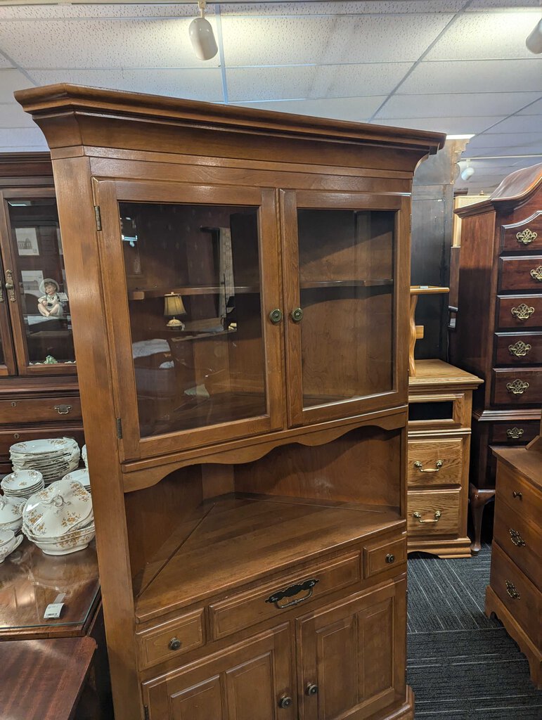 Maple corner cabinet