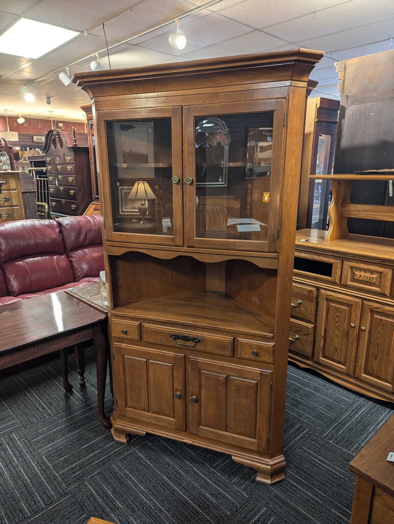 Maple corner cabinet