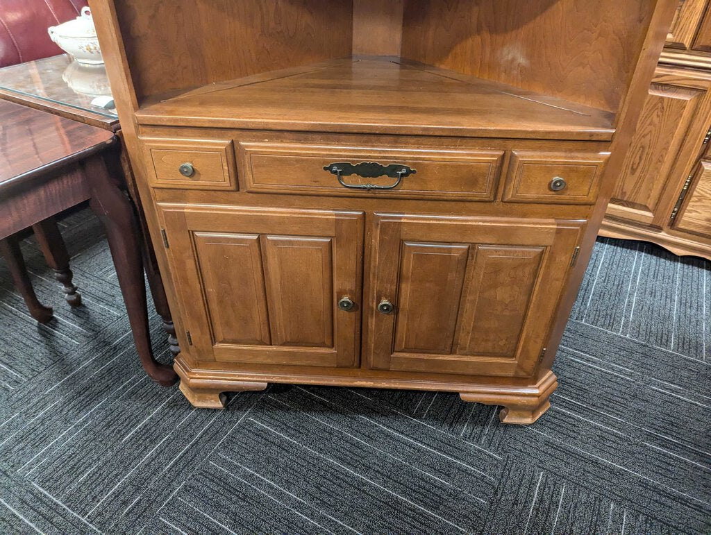Maple corner cabinet