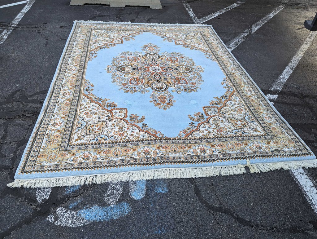 Hand Woven Wool Area Rug 94" x 126"