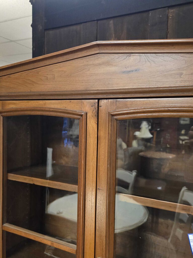 Country Pine Desk w/ Bookcase Top Circa 1850
