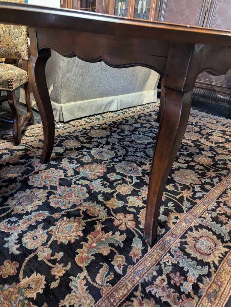 Country French Designer Narrow Oval Table w/ One Leaf