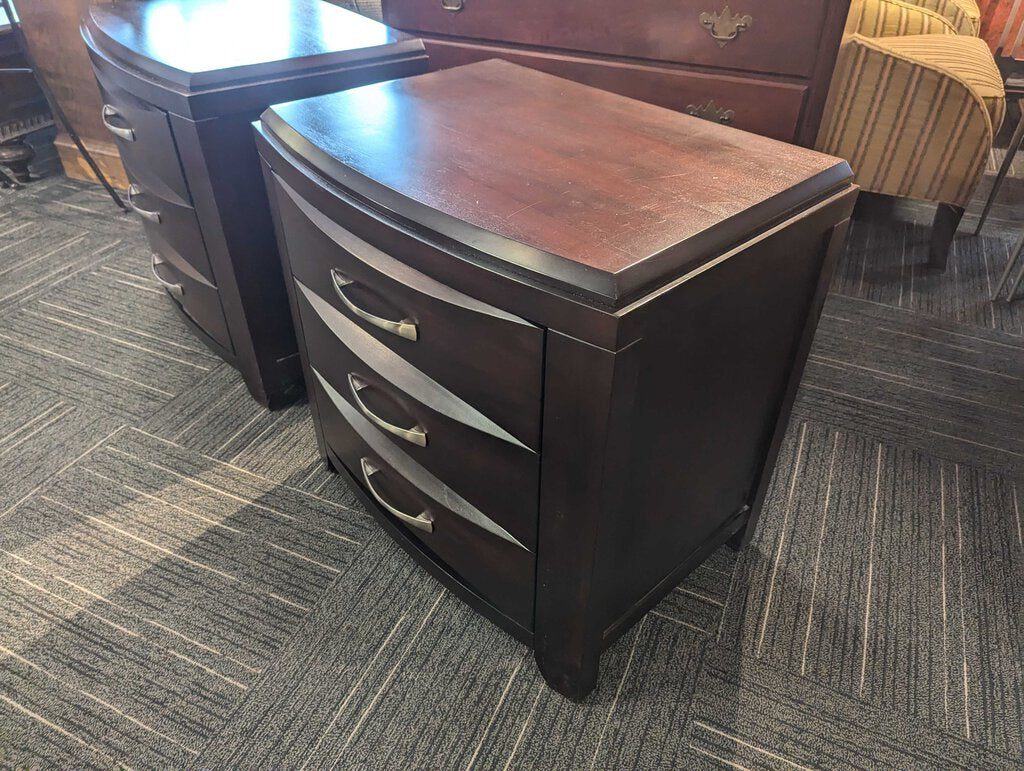 Modern Three Drawer Nightstand