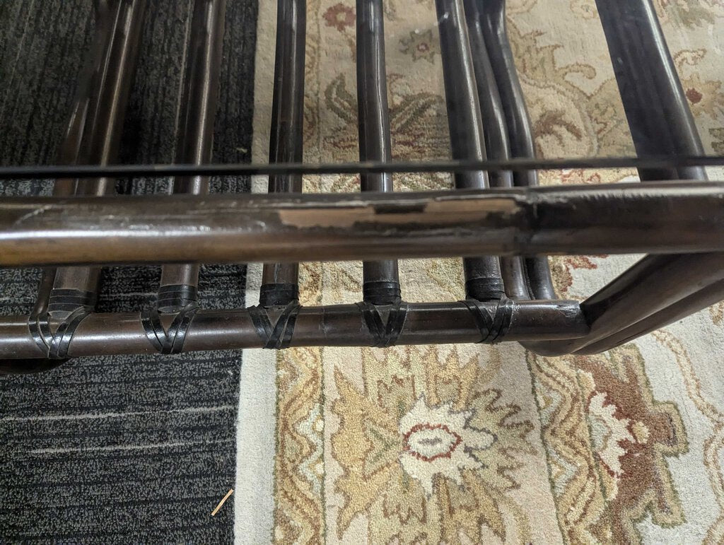 Mid Century Modern Rattan Side Table