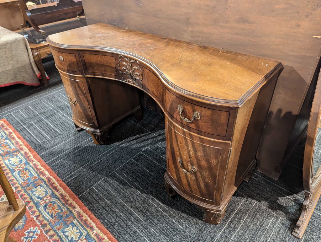 Vintage Carved Vanity With Mirror