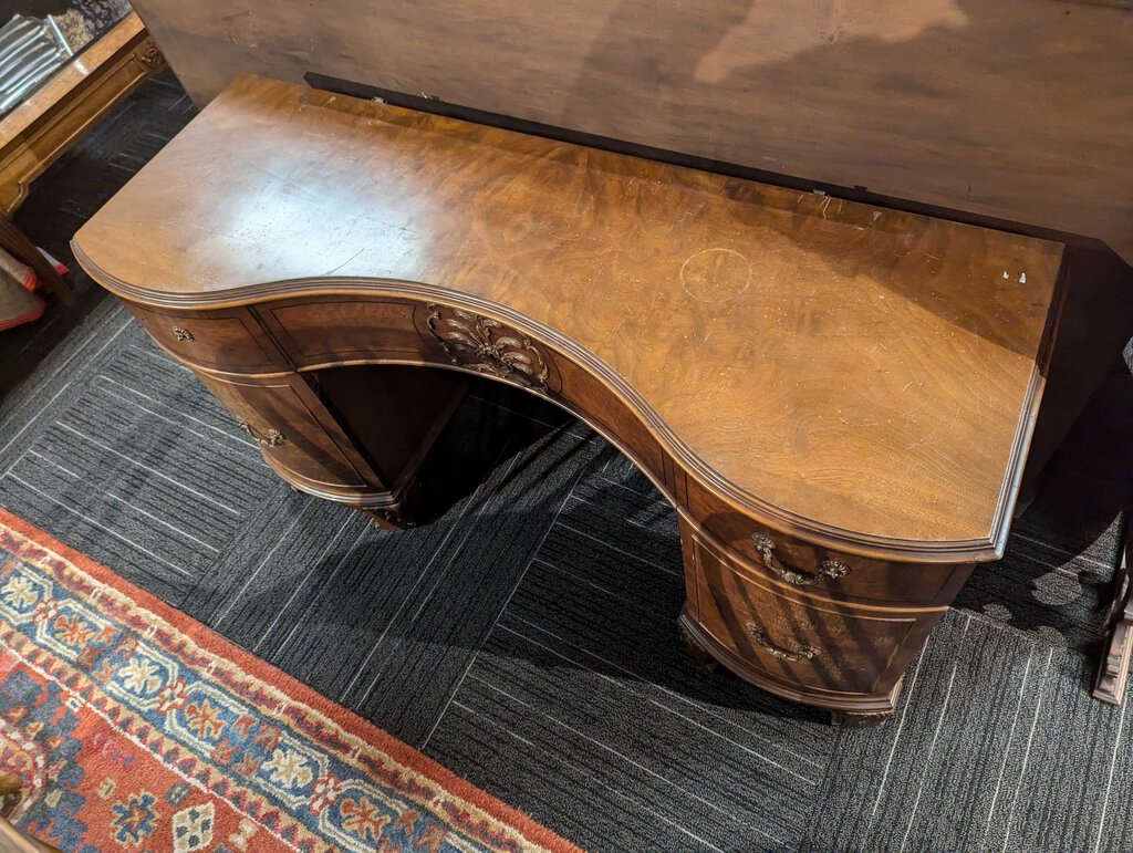 Vintage Carved Vanity With Mirror