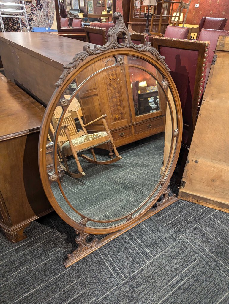 Vintage Carved Vanity With Mirror