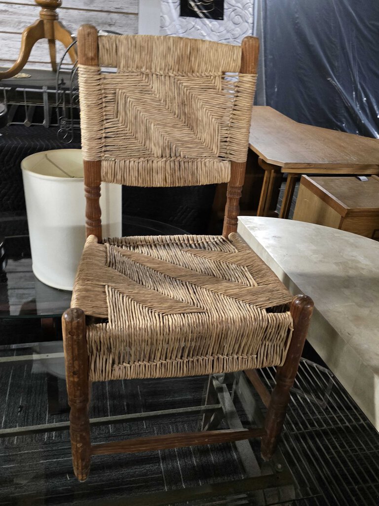 Pair of Woven Rattan Chairs
