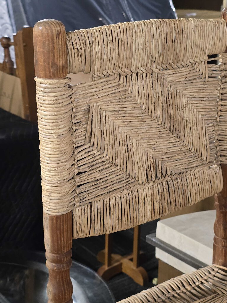 Pair of Woven Rattan Chairs