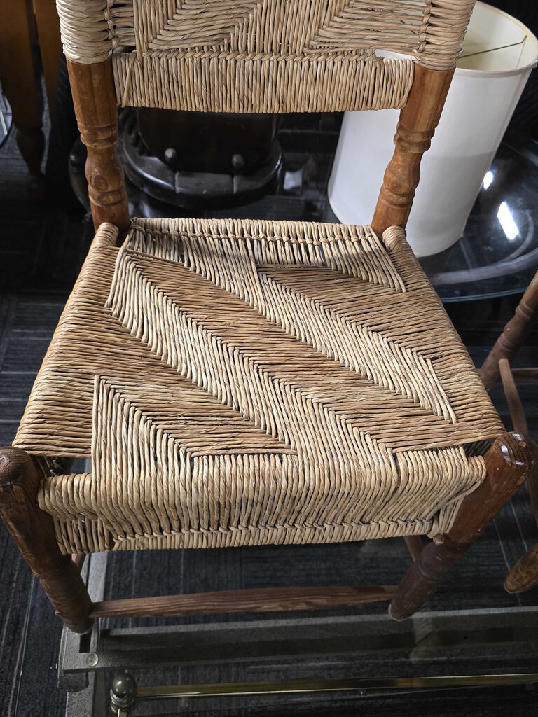Pair of Woven Rattan Chairs