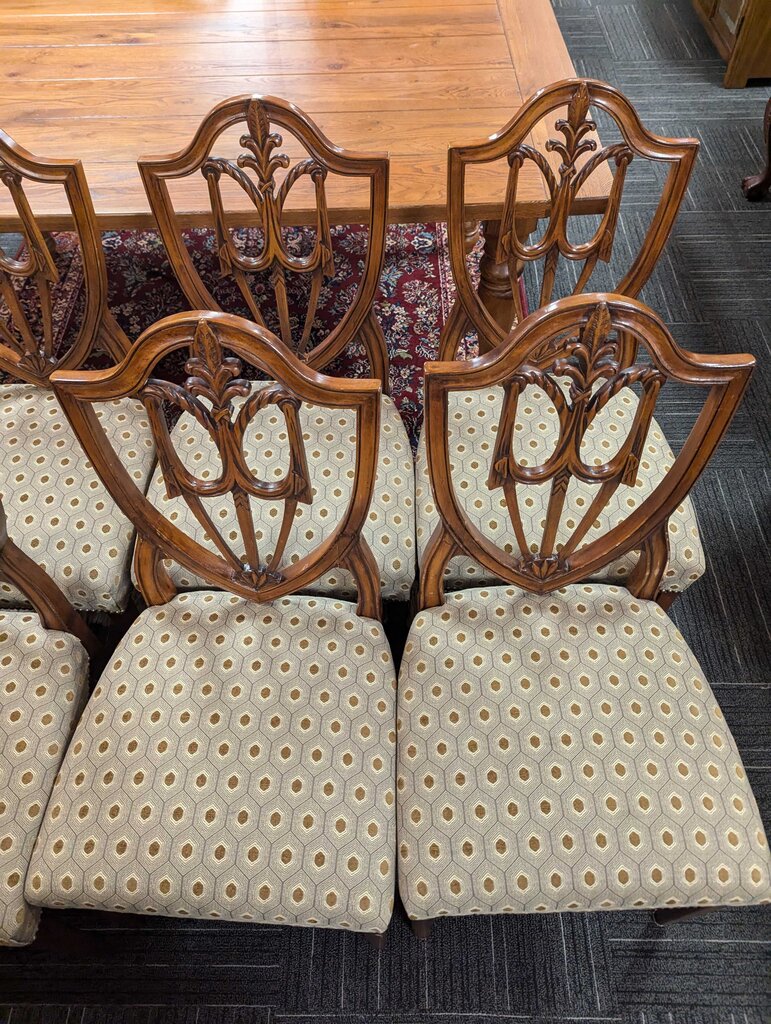 Eight Contemporary Shield Back Chairs