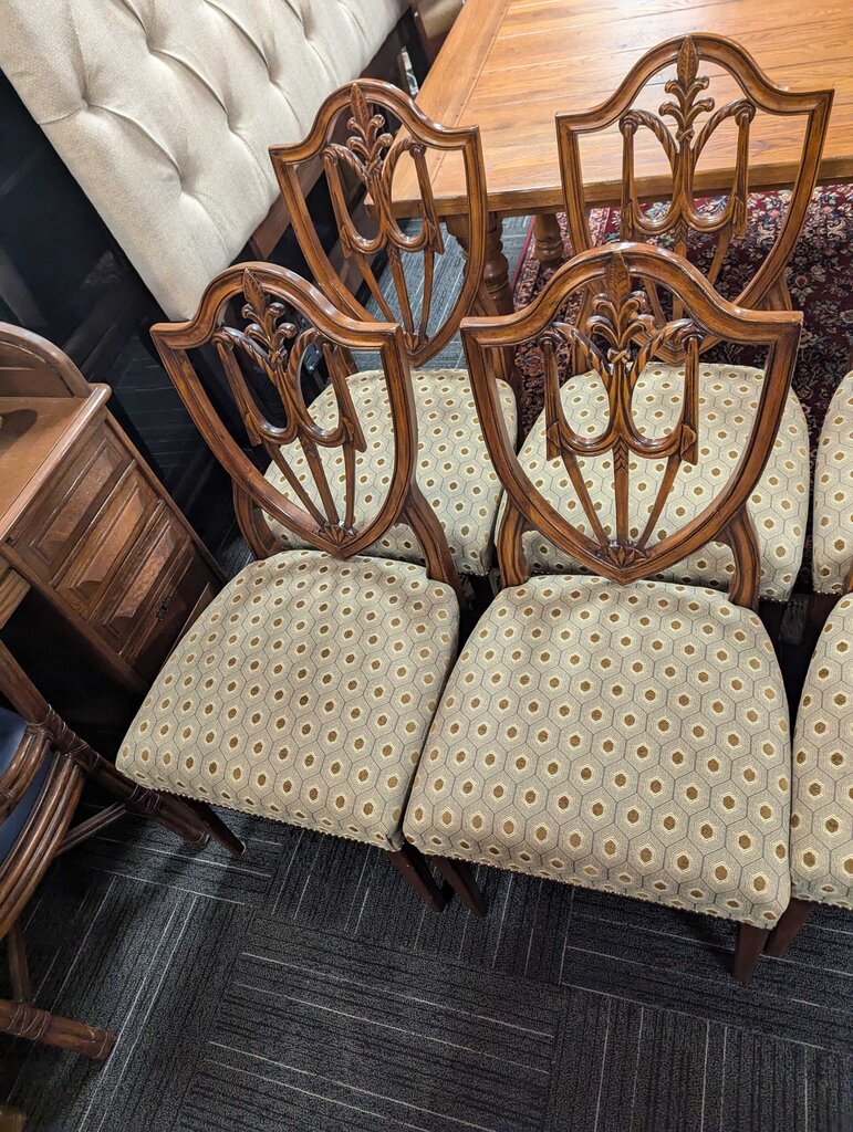 Eight Contemporary Shield Back Chairs