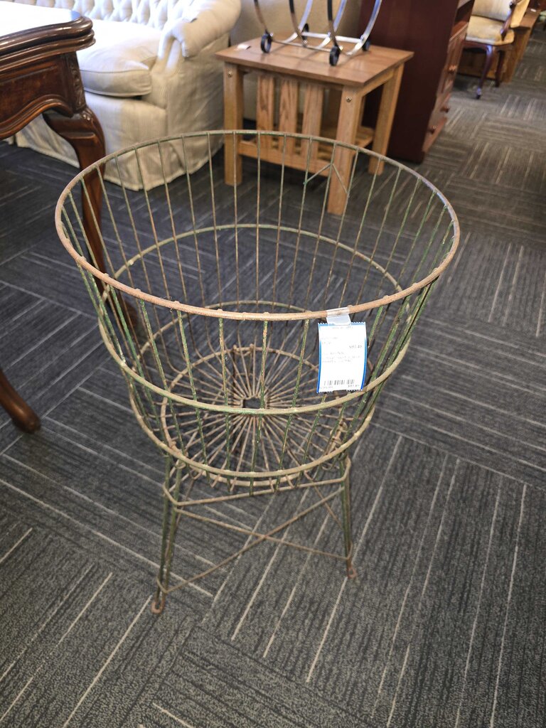 Vintage Industrial Wire Basket Circa 1940