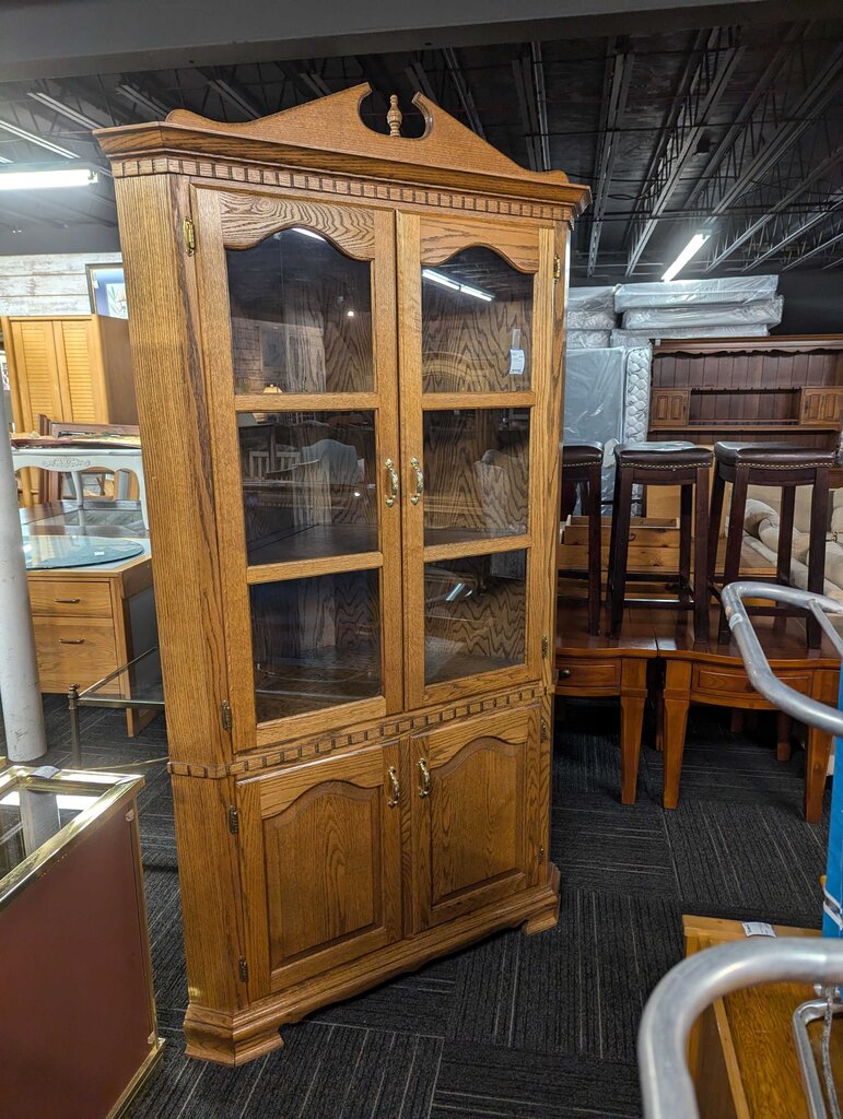 Oak Corner Cabinet