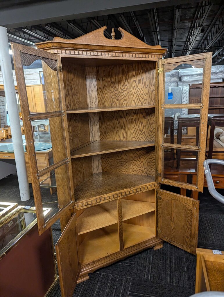 Oak Corner Cabinet