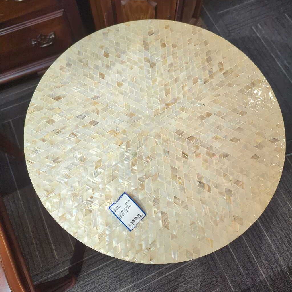 Contemporary Stone Top Side Table