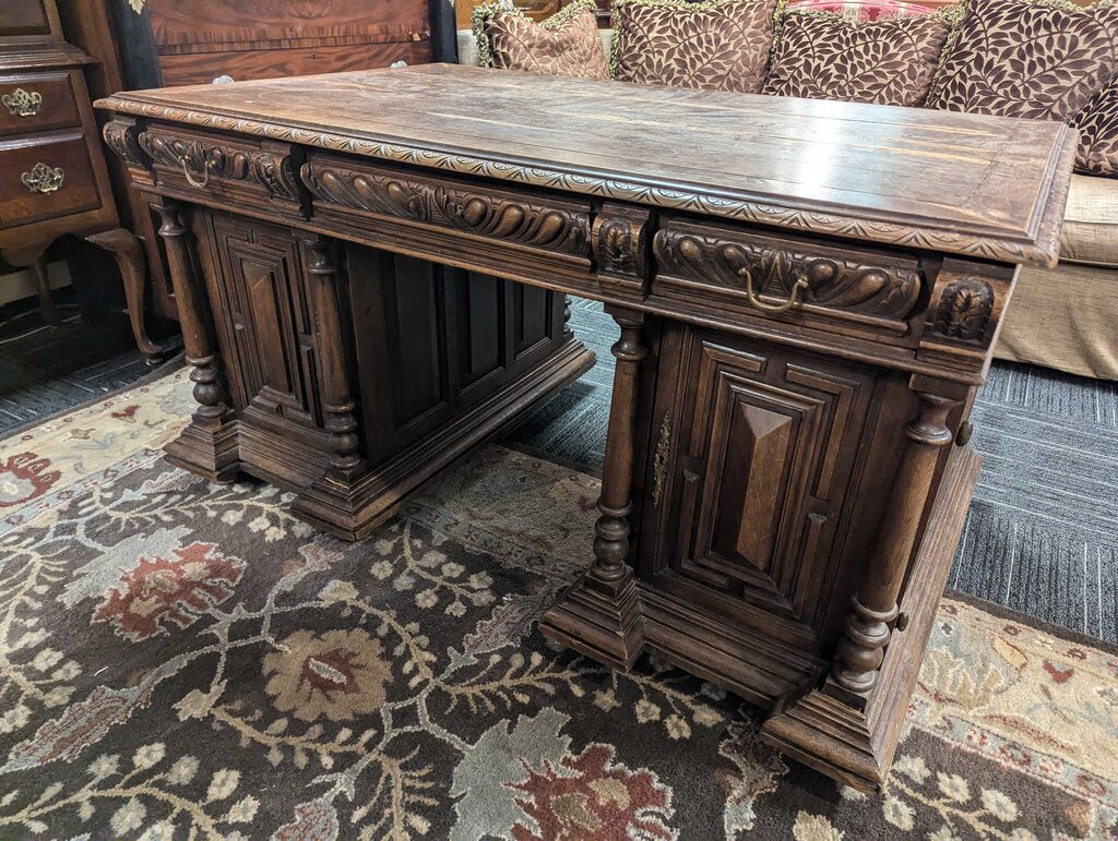Antique Jacobean Style Desk Circa 1890