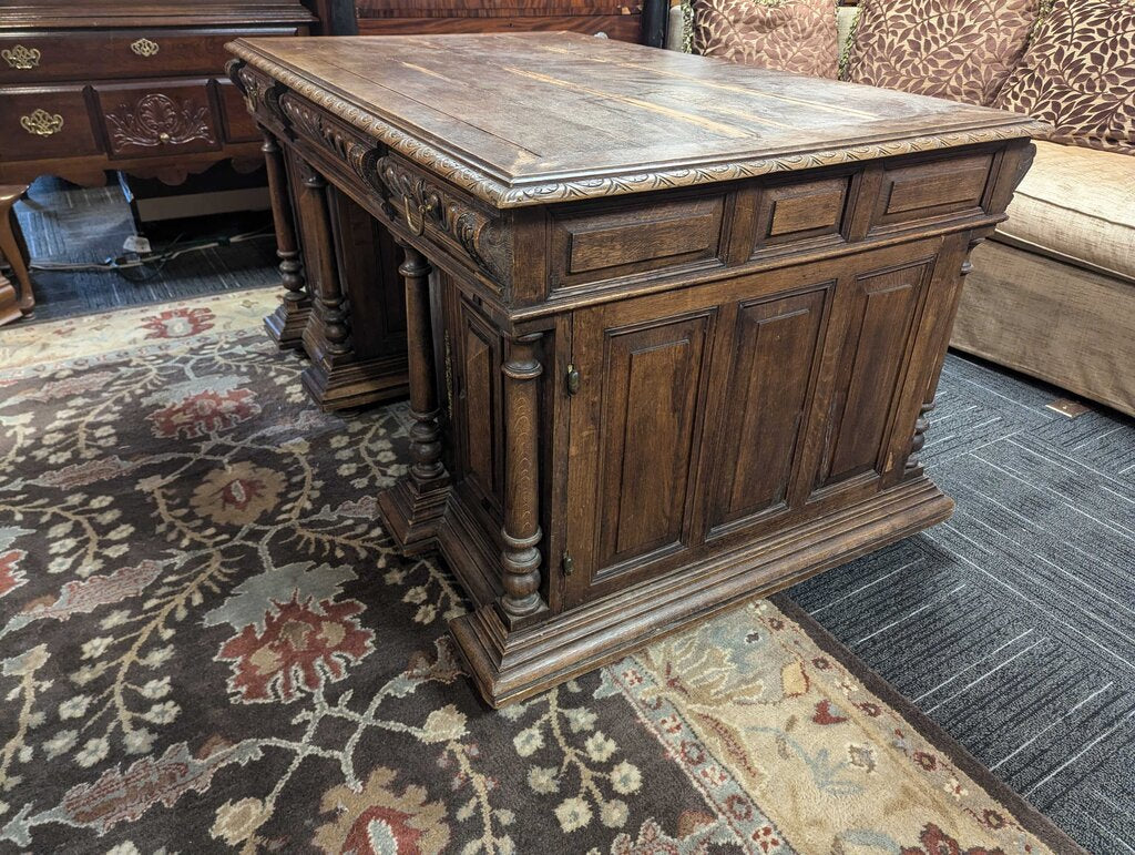 Antique Jacobean Style Desk Circa 1890