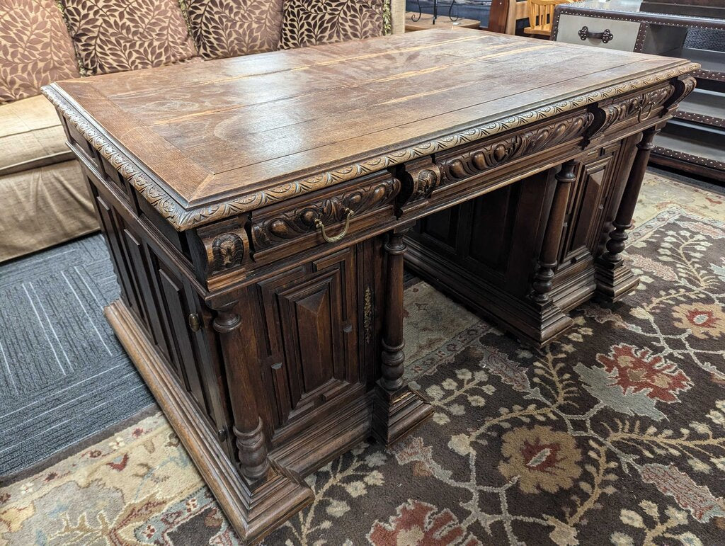 Antique Jacobean Style Desk Circa 1890