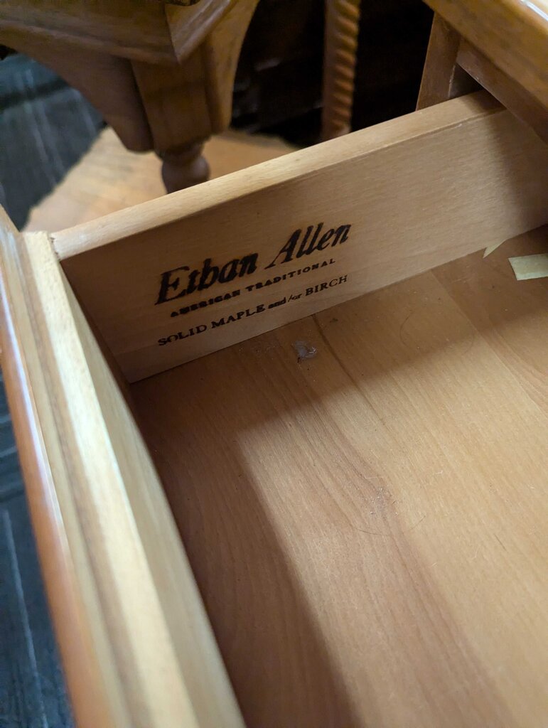 Ethan Allen Maple Bookshelf With Storage