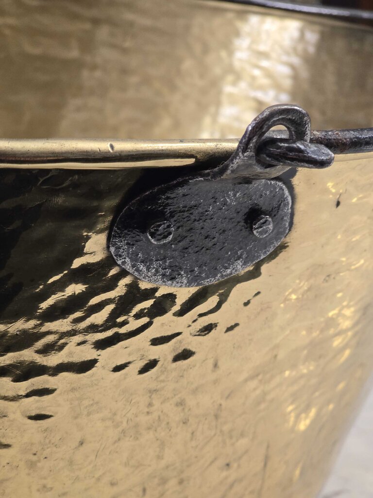 Late 18th Century Polished Brass Kindling Bucket