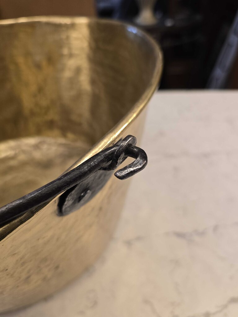 Late 18th Century Polished Brass Kindling Bucket