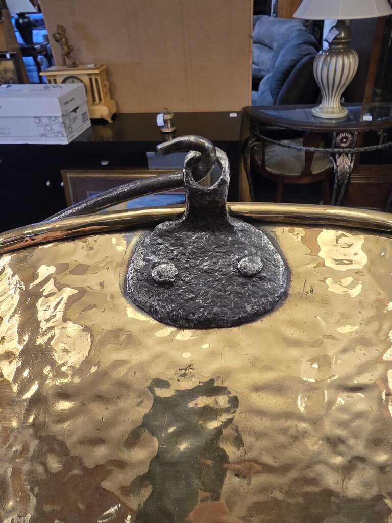 Late 18th Century Polished Brass Kindling Bucket