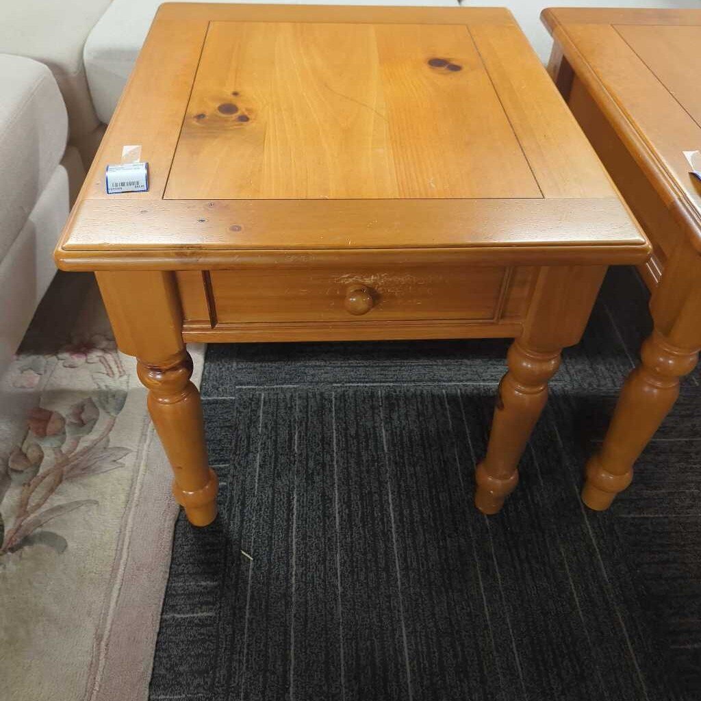 Pine One Drawer Side Table
