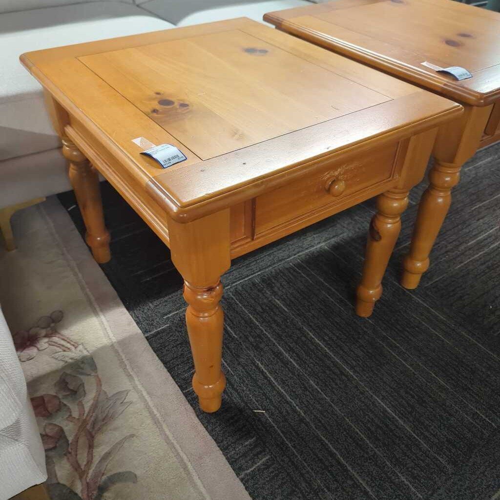 Pine One Drawer Side Table