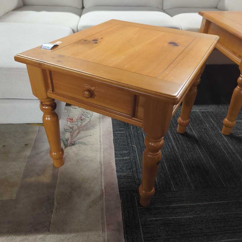 Pine One Drawer Side Table