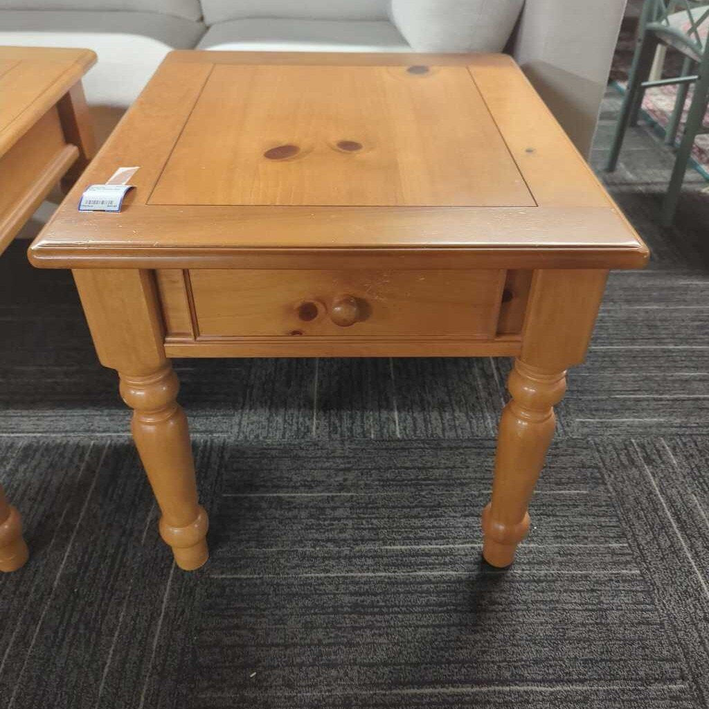 Pine One Drawer Side Table