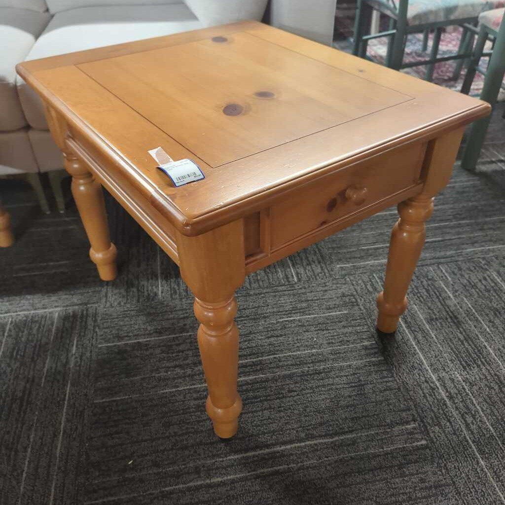 Pine One Drawer Side Table