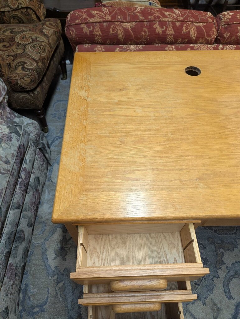 Oak Corner Office Desk