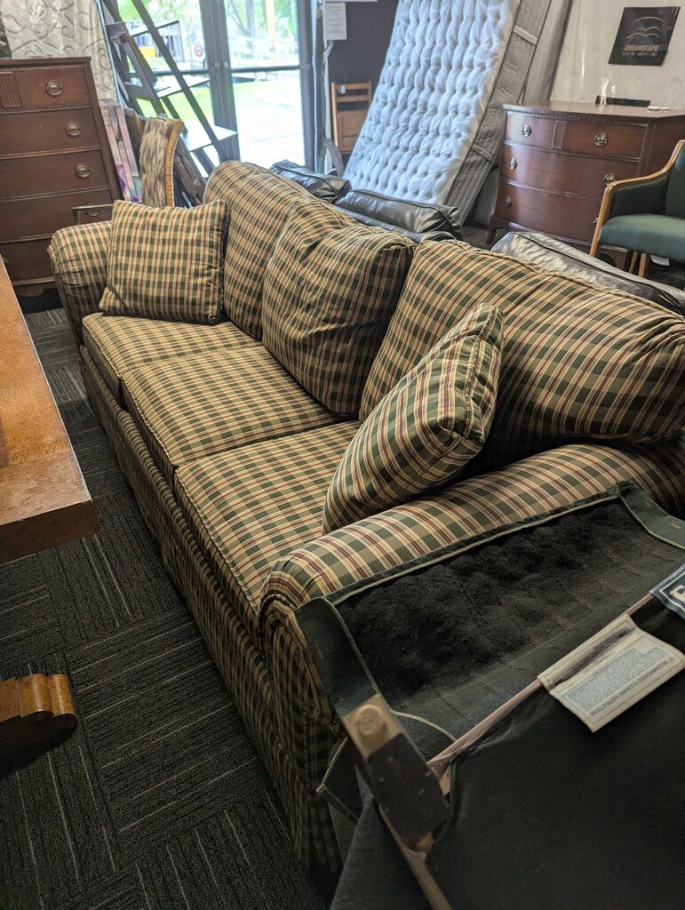Vintage Plaid Sofa