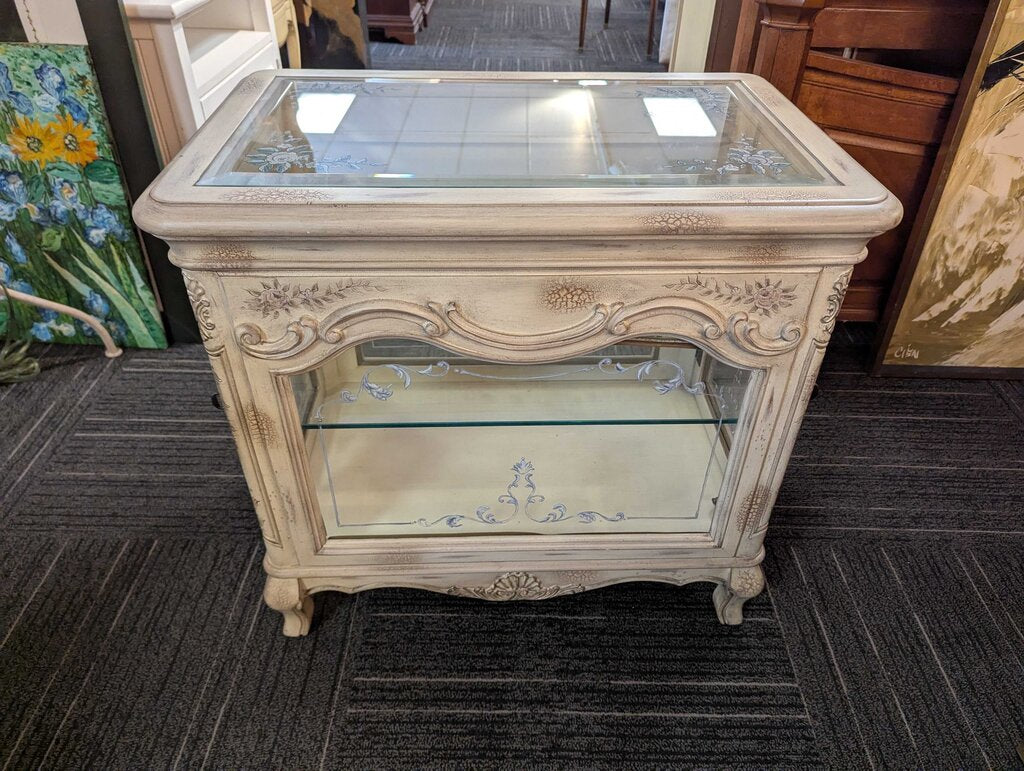 French Paint Decorated Display Cabinet