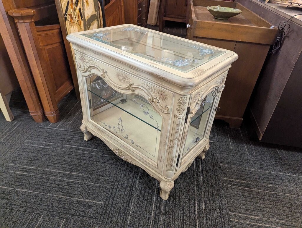 French Paint Decorated Display Cabinet