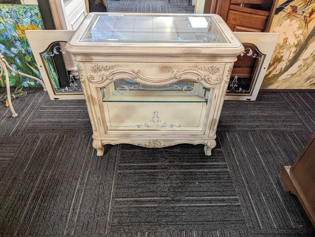 French Paint Decorated Display Cabinet