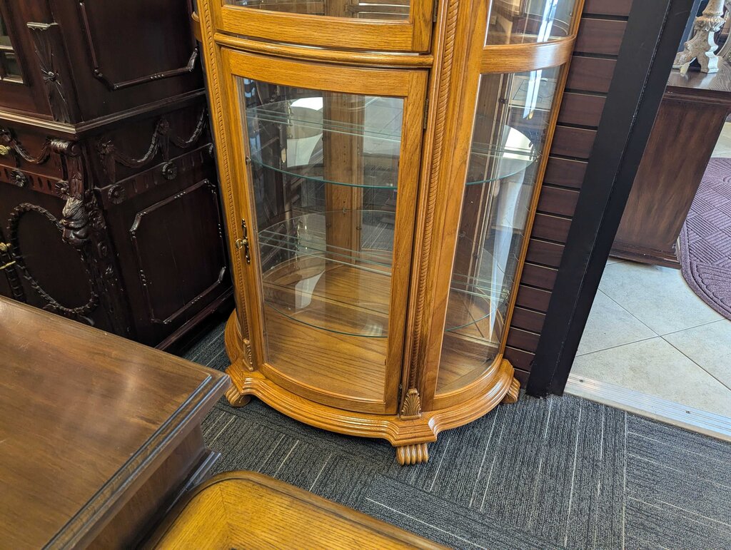Oak Curio Cabinet