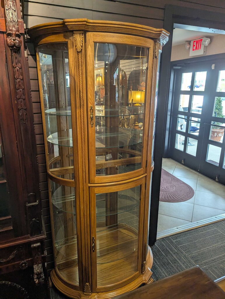 Oak Curio Cabinet