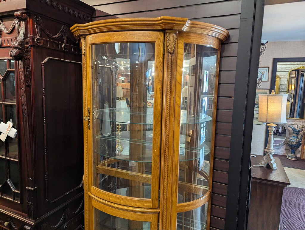 Oak Curio Cabinet