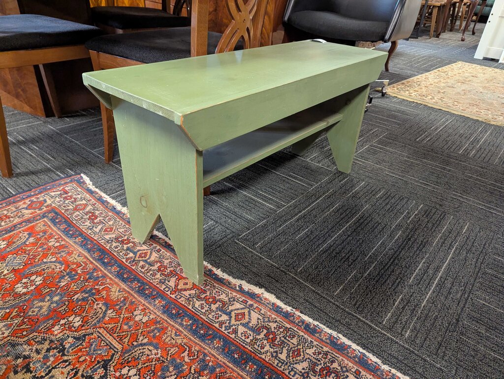 Country Green Painted Bench