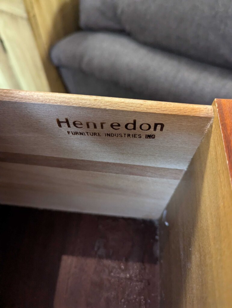 Burled Walnut Henredon Three Drawer Chest