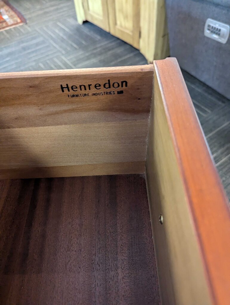 Burled Walnut Henredon Three Drawer Chest