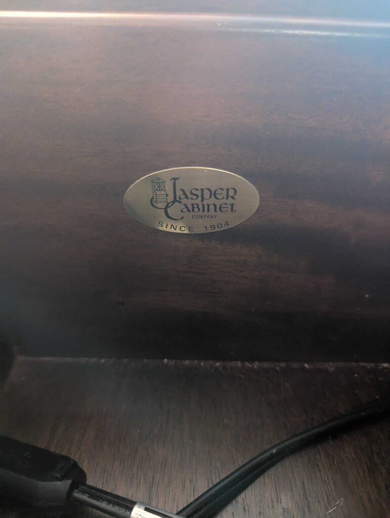 Mahogany Drop Front Desk By Jasper Cabinet