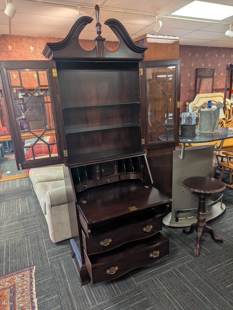 Mahogany Drop Front Desk By Jasper Cabinet