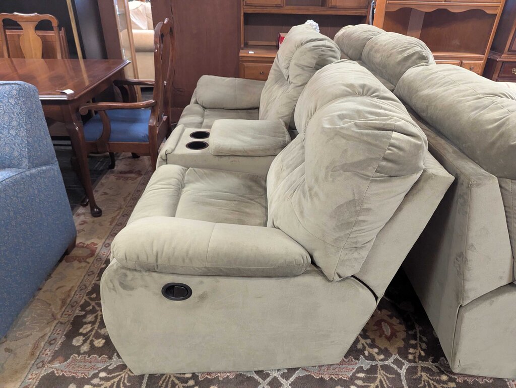 Reclining Microfiber Loveseat